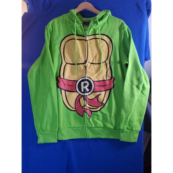 Teenage Mutant Ninja Turtles Rafael Zip Up Hoodie Green Men's Size Small NEW - Picture 8 of 15